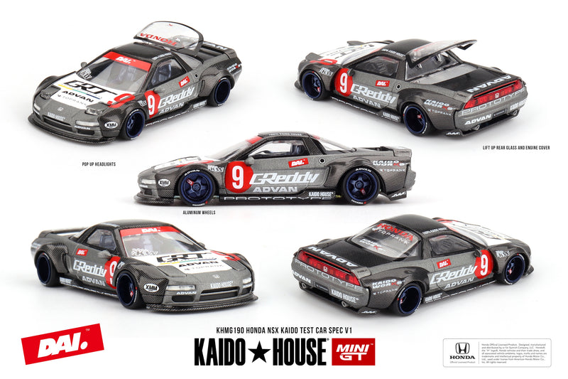 Load image into Gallery viewer, Honda NSX Test Car Spec V1 KAIDO*HOUSE MINI GT 1:64
