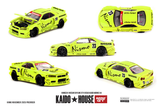 Nissan SKYLINE GTR (R34) KAIDO WORKS V4 1999 MINI GT 1:64