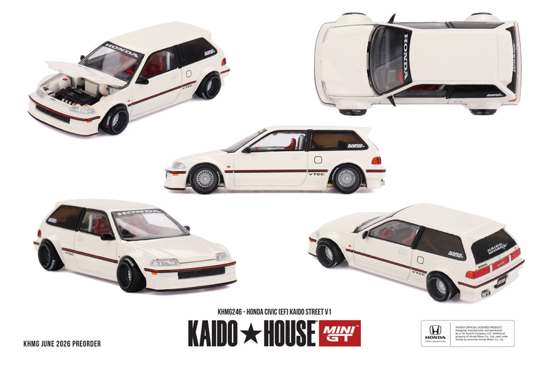 Chargez l'image dans la visionneuse de la galerie, HONDA CIVIC (EF) KAIDO STREET V1 1987 MINI GT 1:64
