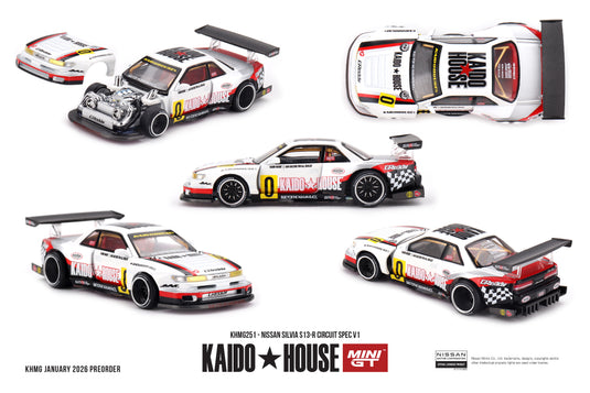 Nissan SILVIA S13-R SPÉCIFICATION CIRCUIT V1 1991 MINI GT 1:64