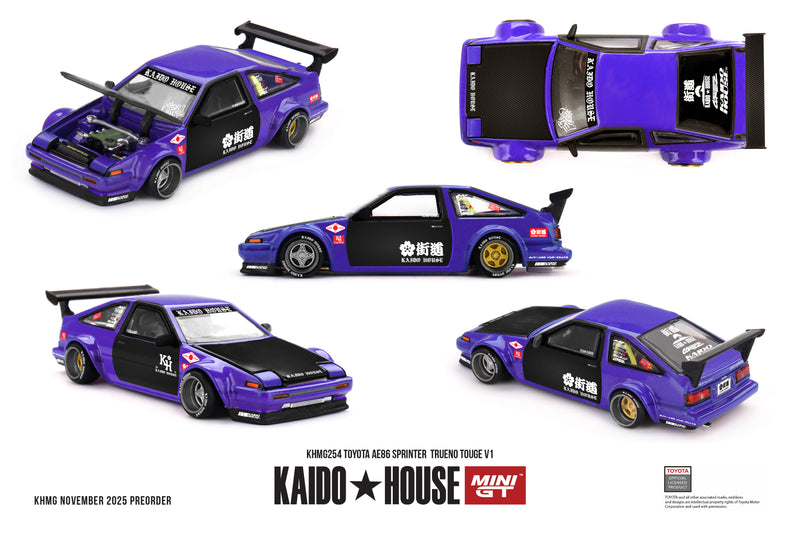 Load image into Gallery viewer, Toyota AE86 SPRINTER TRUENO KAIDO TOUGE V1 1983 MINI GT 1:64
