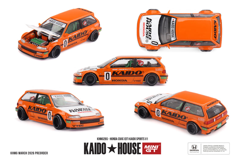 Chargez l'image dans la visionneuse de la galerie, HONDA CIVIC (EF) KAIDO SPORTS V1 1987 MINI GT 1:64
