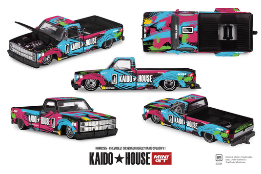 CHEVROLET SILVERADO DUALLY KAIDO SPLASH V1 1980 MINI GT 1:64