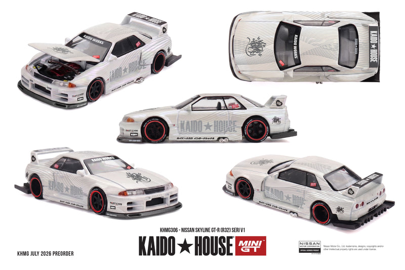 Chargez l'image dans la visionneuse de la galerie, NISSAN SKYLINE GTR (R32) SERI V1 1989 MINI GT 1:64
