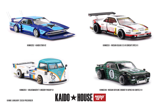 Volkswagen T1 PICKUP GREDDY PICKUP V1 1972 MINI GT 1:64