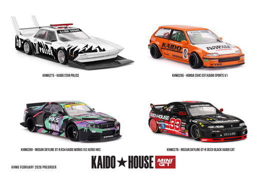 HONDA CIVIC (EF) KAIDO SPORTS V1 1987 MINI GT 1:64