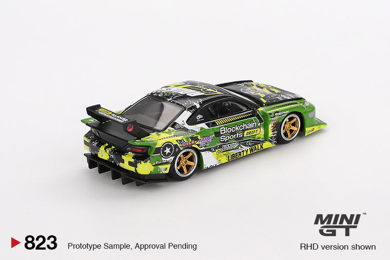 Load image into Gallery viewer, NISSAN SILVIA S15 LB-SUPER SILHOUETTE #555 V2 FORMULA DRIFT JAPAN 2024 MINI GT 1:64
