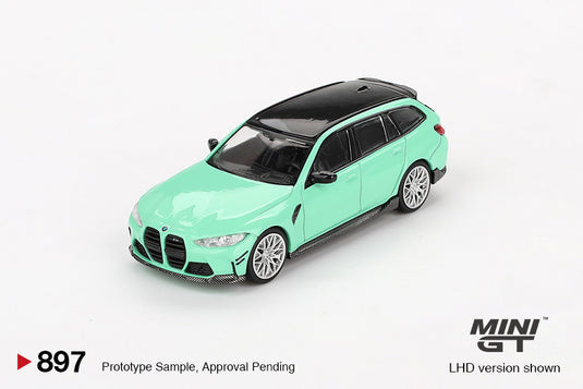 Bmw M3 TOURING (G81) M PERFORMANCE MINT GREEN 2022 (LHD) MINI GT 1:64