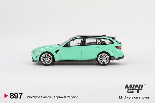 Bmw M3 TOURING (G81) M PERFORMANCE MINT GREEN 2022 (LHD) MINI GT 1:64