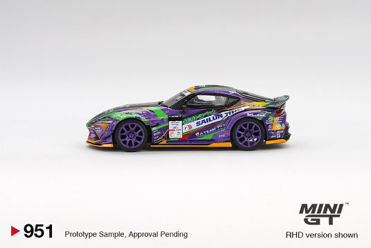Toyota GR SUPRA KUHL D1GP EVANGELION RACING 2021 (LHD) MINI GT 1:64