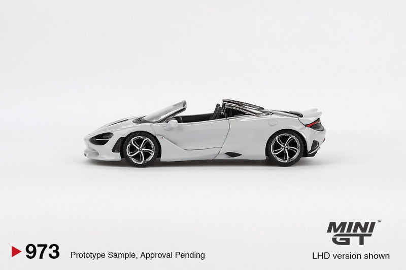Load image into Gallery viewer, McLaren 750S SPIDER CIRRUS GREY 2024 (LHD) MINI GT 1:64
