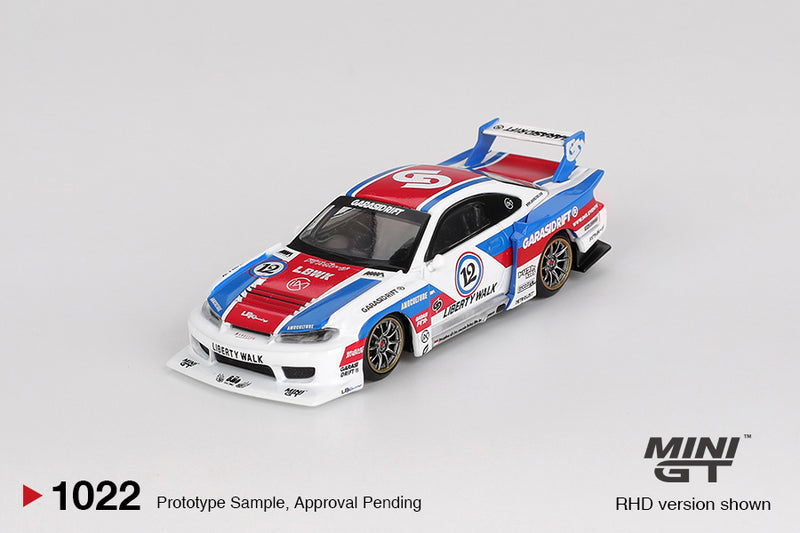 Load image into Gallery viewer, Nissan SILVIA S15 LB-SUPER SILHOUETTE GARASIDRIFT X LBWK 2025 MINI GT 1:64
