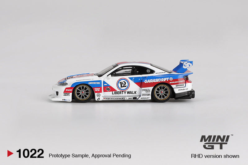 Load image into Gallery viewer, Nissan SILVIA S15 LB-SUPER SILHOUETTE GARASIDRIFT X LBWK 2025 MINI GT 1:64
