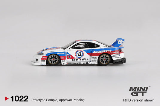 Nissan SILVIA S15 LB-SUPER SILHOUETTE GARASIDRIFT X LBWK 2025 MINI GT 1:64