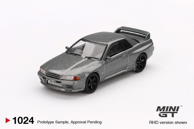 Load image into Gallery viewer, Nissan SKYLINE GT-R (NISMO BNR32 CRS VERSION) DARK METAL GRAY 1992 (RHD) MINI GT 1:64
