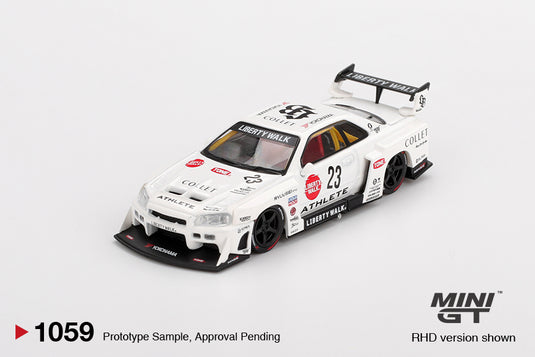 Nissan GTR (R34) SUPER SILHOUETTE ATHLETE/COLLET 2024 (RHD) MINI GT 1:64
