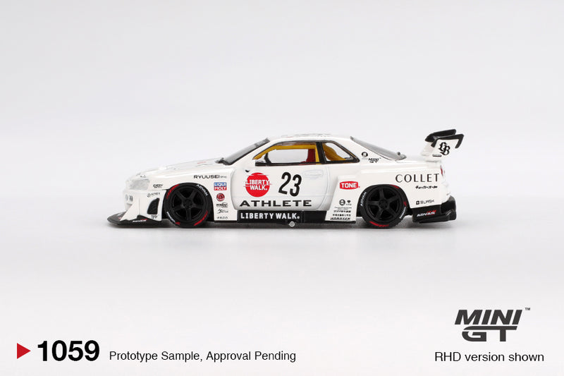 Load image into Gallery viewer, Nissan GTR (R34) SUPER SILHOUETTE ATHLETE/COLLET 2024 (RHD) MINI GT 1:64

