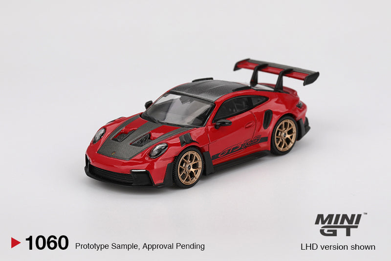 Chargez l'image dans la visionneuse de la galerie, PORSCHE 911 (992) GT3 RS ROUGE GUARDS PACK WEISSACH 2022 MINI GT 1:64
