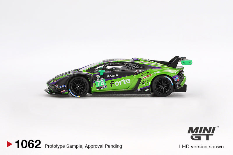 Load image into Gallery viewer, Lamborghini HURACAN GT3 EVO2 #78 FORTE RACING DAYTONA 24 HRS 2024 (LHD) MINI GT 1:64
