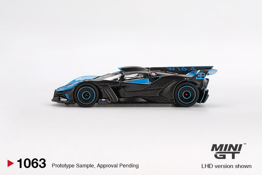 Bugatti BOLIDE PRESENTATION BLACK AND BLUE 2024 (LHD) MINI GT 1:64