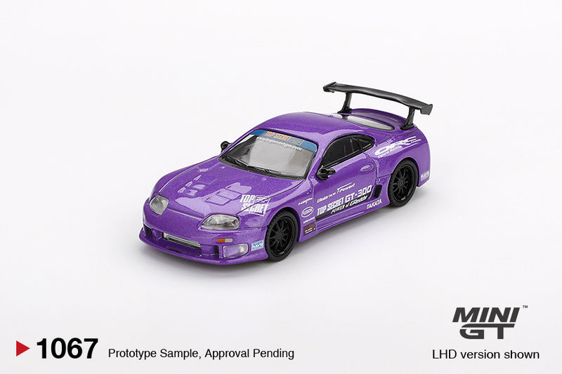 Load image into Gallery viewer, Toyota SUPRA MK4 (A80) TOP SECRET GT-300 TOP SECRET PURPLE 2014 (LHD) MINI GT 1:64
