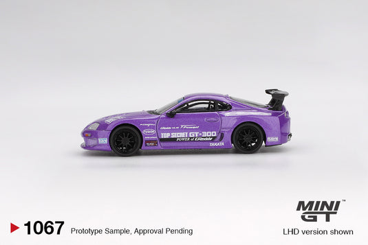 Toyota SUPRA MK4 (A80) TOP SECRET GT-300 TOP SECRET PURPLE 2014 (LHD) MINI GT 1:64