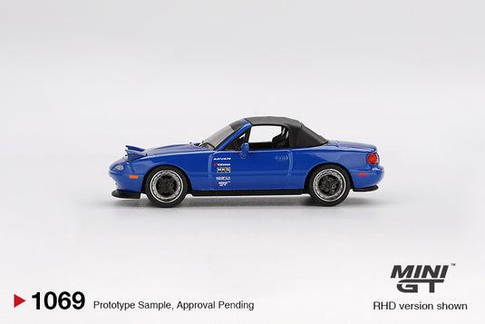 Mazda MX-5 MIATA TUNED VERSION DARK BLUE 1990 (LHD) MINI GT 1:64