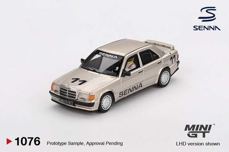 Load image into Gallery viewer, Mercedes-Benz 190E 2.3-16 #11 AYRTON SENNA W/ FIGURE RACE OF CHAMPIONS 1984 (LHD) MINI GT 1:64
