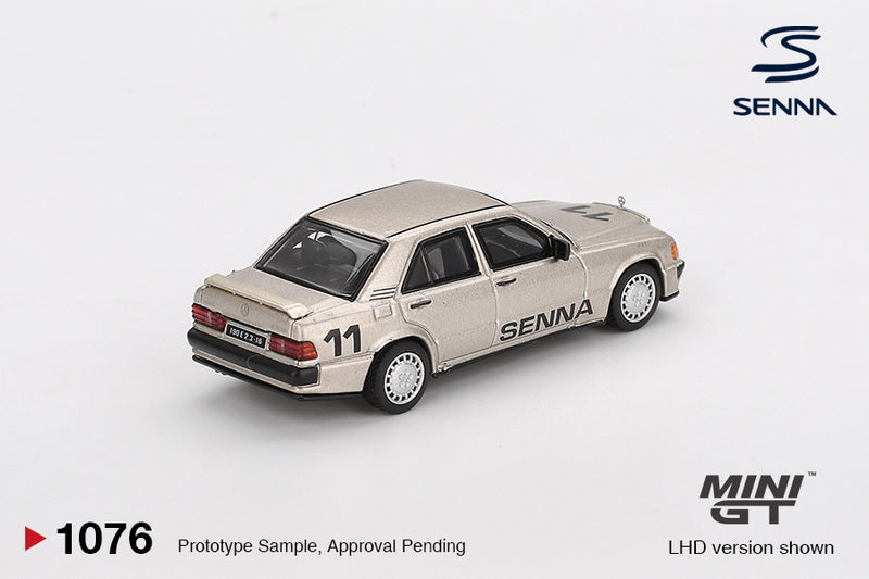 Load image into Gallery viewer, Mercedes-Benz 190E 2.3-16 #11 AYRTON SENNA W/ FIGURE RACE OF CHAMPIONS 1984 (LHD) MINI GT 1:64
