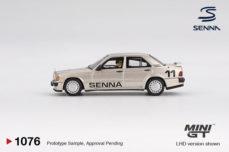 Load image into Gallery viewer, Mercedes-Benz 190E 2.3-16 #11 AYRTON SENNA W/ FIGURE RACE OF CHAMPIONS 1984 (LHD) MINI GT 1:64

