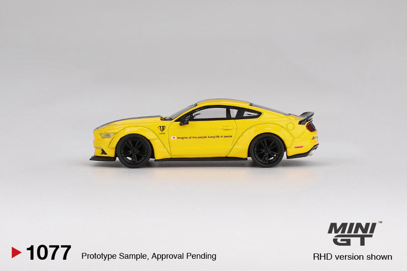 Load image into Gallery viewer, Ford MUSTANG LB-WORKS TRIPLE YELLOW 2015 MINI GT 1:64

