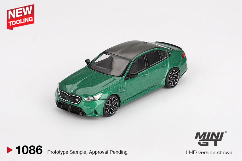 Load image into Gallery viewer, Bmw M5 (G90) ISLE OF MAN GREEN METALLIC 2024 MINI GT 1:64
