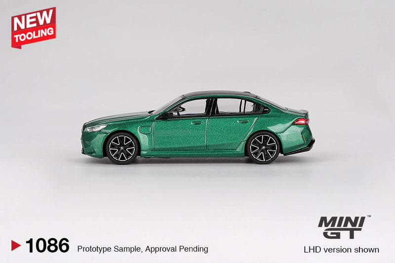 Load image into Gallery viewer, Bmw M5 (G90) ISLE OF MAN GREEN METALLIC 2024 MINI GT 1:64
