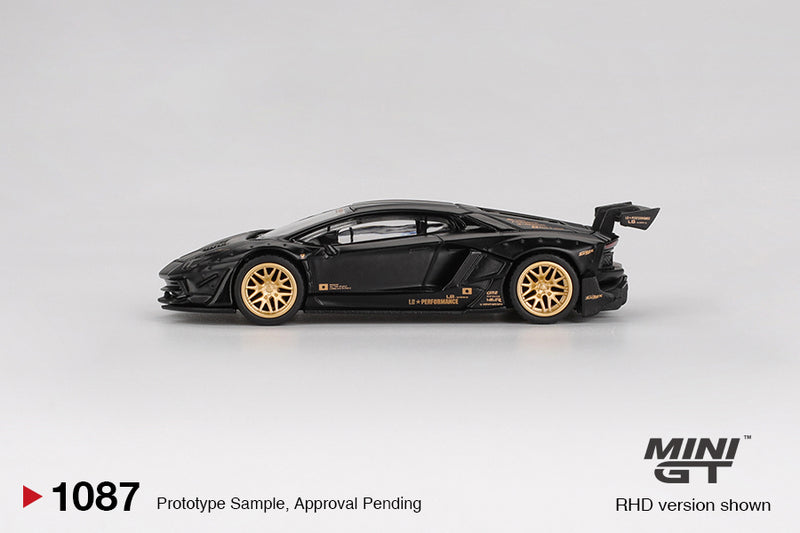 Load image into Gallery viewer, Lamborghini AVENTADOR LB- WORKS LIMITED EDITION MATTE BLACK 2025 MINI GT 1:64
