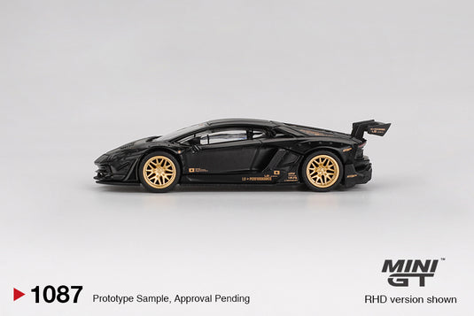 Lamborghini AVENTADOR LB- WORKS LIMITED EDITION MATTE BLACK 2025 MINI GT 1:64