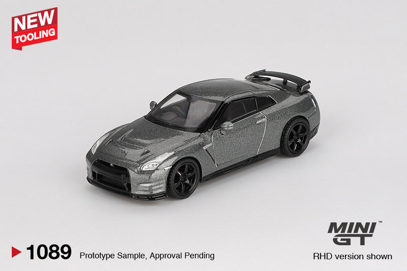 Load image into Gallery viewer, Nissan GTR (R35) CRS VERSION DARK METAL GRAY 2013 MINI GT 1:64
