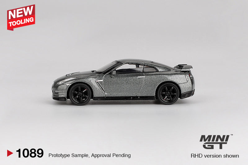 Load image into Gallery viewer, Nissan GTR (R35) CRS VERSION DARK METAL GRAY 2013 MINI GT 1:64
