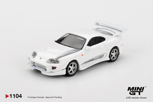 Toyota SUPRA MK4 (A80) VEILSIDE COMBAT V-I WHITE PEARL METALLIC 2014 (LHD) MINI GT 1:64