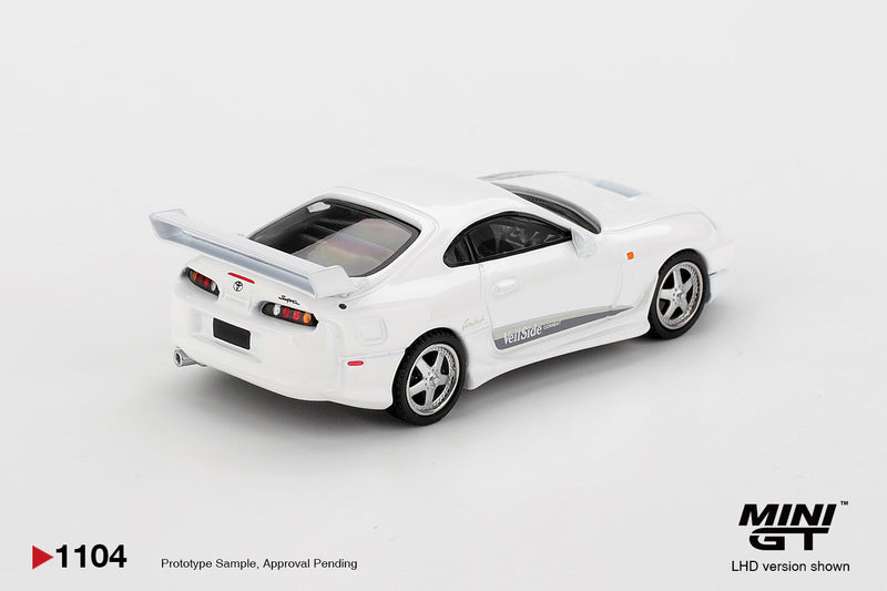 Load image into Gallery viewer, Toyota SUPRA MK4 (A80) VEILSIDE COMBAT V-I WHITE PEARL METALLIC 2014 (LHD) MINI GT 1:64

