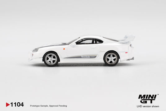 Toyota SUPRA MK4 (A80) VEILSIDE COMBAT V-I WHITE PEARL METALLIC 2014 (LHD) MINI GT 1:64