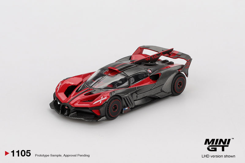 Laad de afbeelding in de Gallery-viewer, Bugatti BOLIDE ROOD 2026 (LHD) MINI GT 1:64
