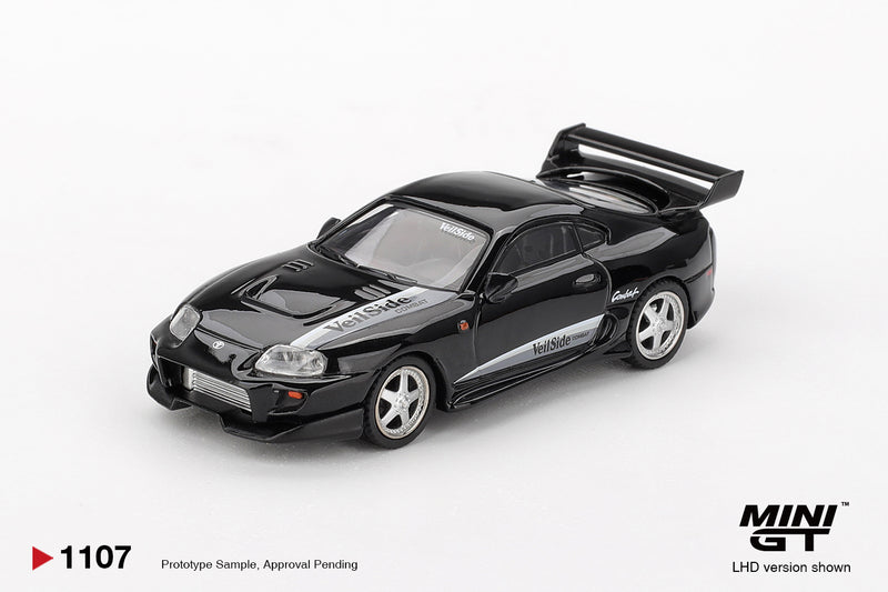 Load image into Gallery viewer, Toyota SUPRA MK4 (A80) VEILSIDE COMBAT V-II BLACK 2011 (LHD) MINI GT 1:64
