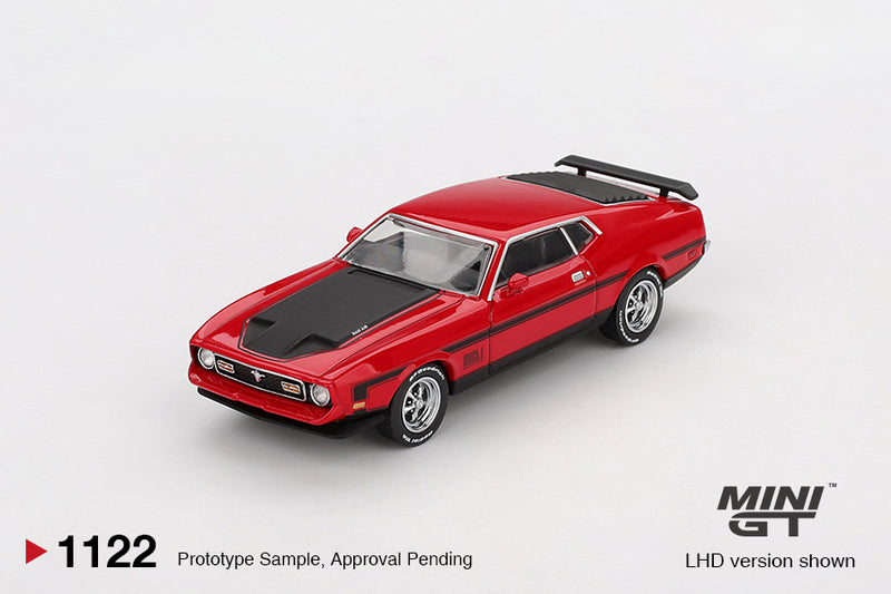 Load image into Gallery viewer, Ford MUSTANG MACH 1 RACE RED 1971 (LHD) MINI GT 1:64
