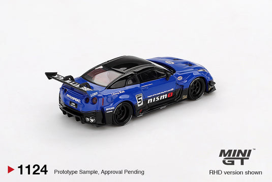 Nissan GTR R35 LB-SILHOUETTE WORKS GT BLUE 2025 (LHD) MINI GT 1:64