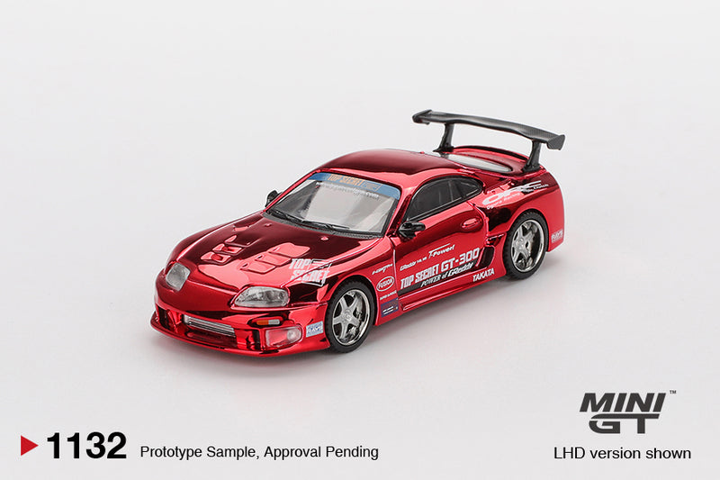 Load image into Gallery viewer, Toyota SUPRA (A80) TOP SECRET GT-300 RED CHROME 2014 (LHD) MINI GT 1:64
