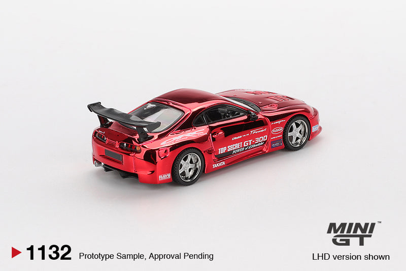 Load image into Gallery viewer, Toyota SUPRA (A80) TOP SECRET GT-300 RED CHROME 2014 (LHD) MINI GT 1:64
