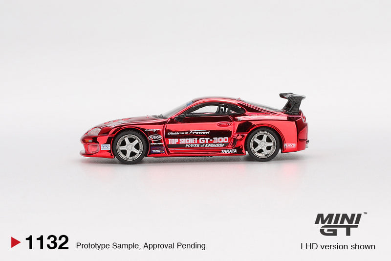 Load image into Gallery viewer, Toyota SUPRA (A80) TOP SECRET GT-300 RED CHROME 2014 (LHD) MINI GT 1:64
