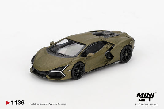 Lamborghini REVUELTO MAT GREEN 2023 (LHD) MINI GT 1:64