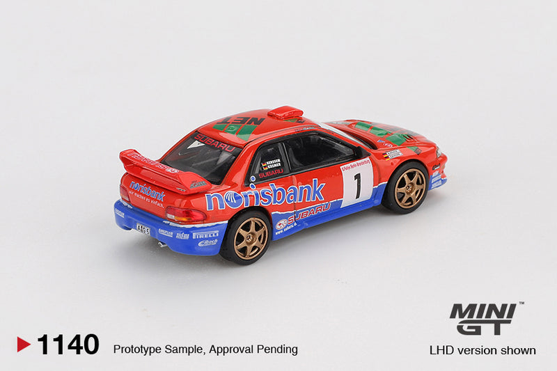 Load image into Gallery viewer, Subaru IMPREZA WRC97 #1 DRM CHAMPION 1999 (LHD) MINI GT 1:64
