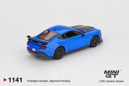 Ford MUSTANG DARK HORSE GRABBER BLUE 2024 (LHD) MINI GT 1:64